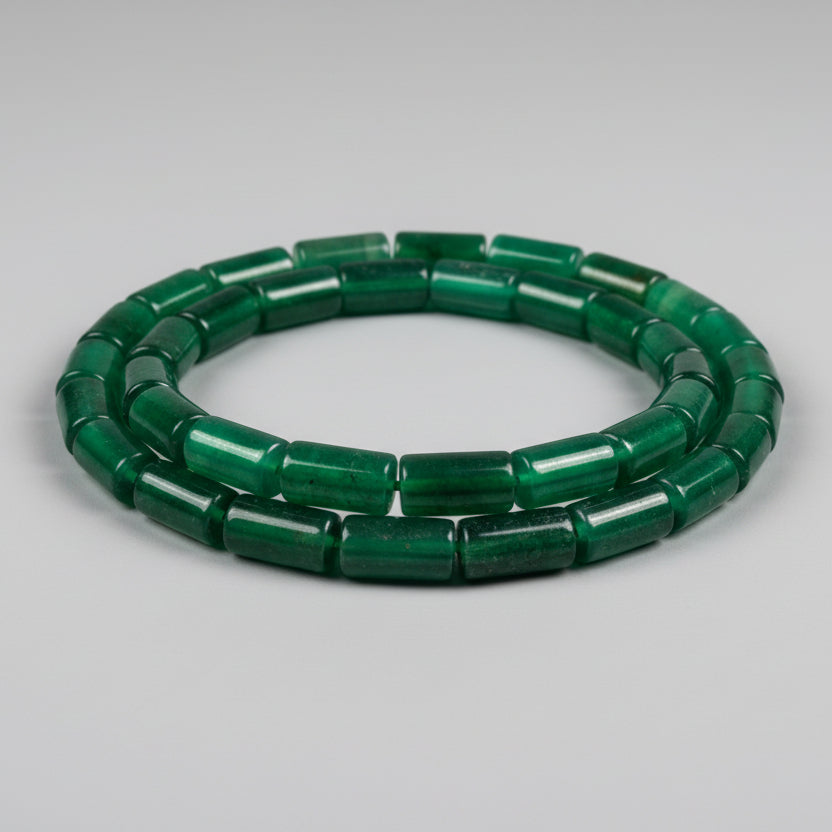 Green Onyx Mala Faceted-108+1 Beads (Size: 8 mm)