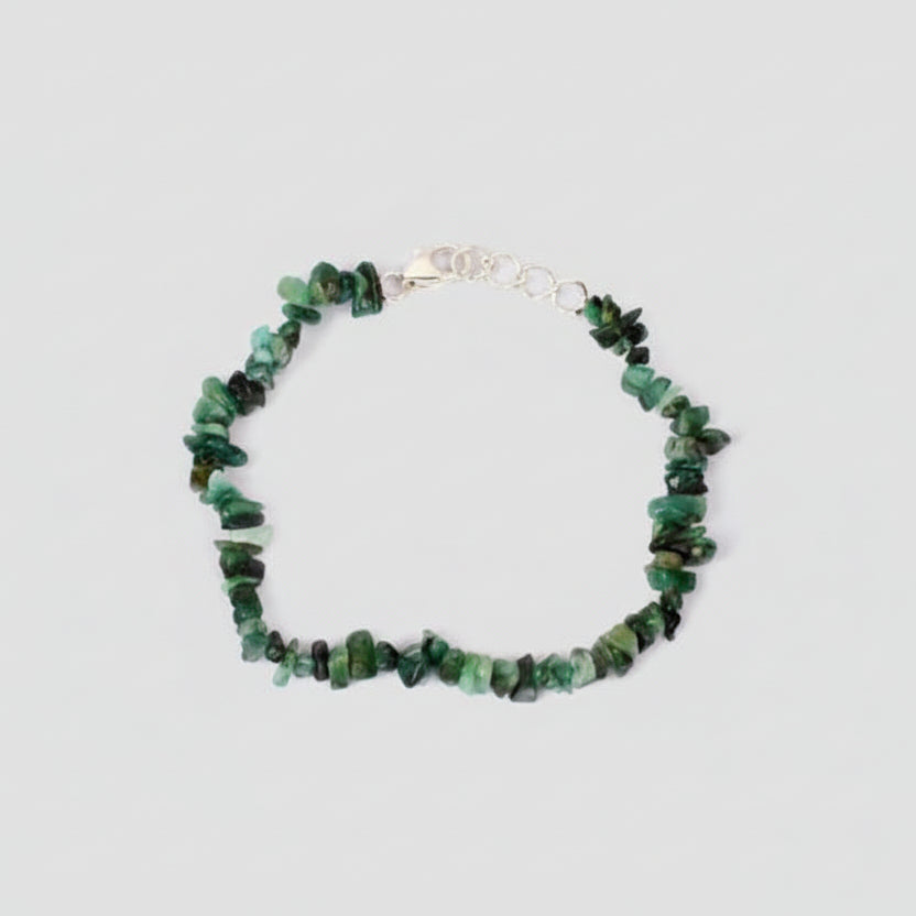 Emerald Uncut Beads Bracelet