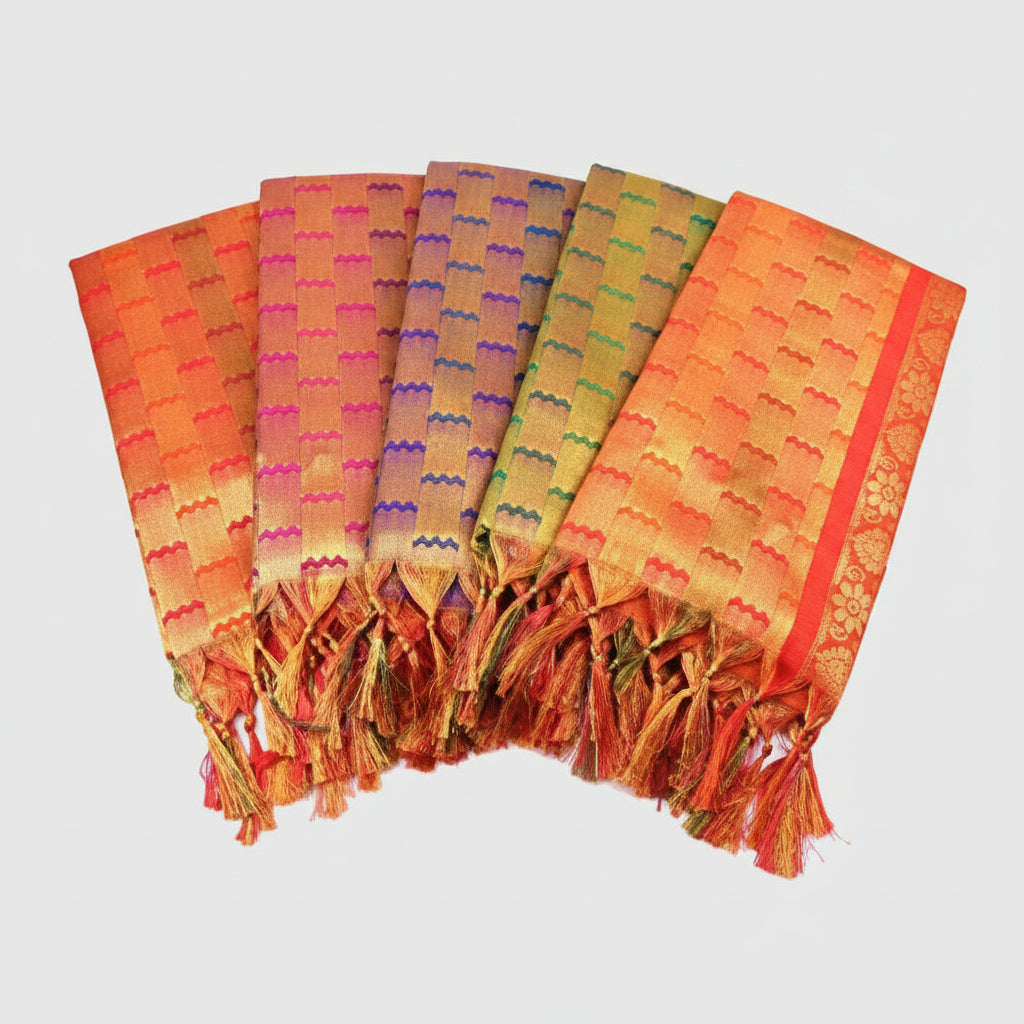 Art Silk Shawl Design IV-Pink