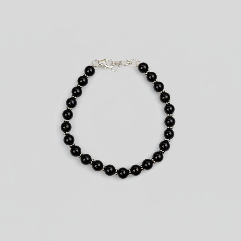 Black Tourmaline Bracelet (Design III)-8 mm