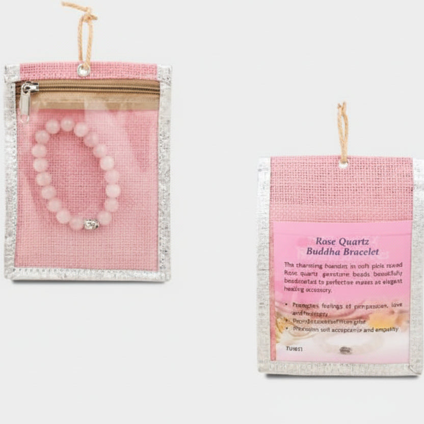 Rose Quartz with Buddha Bracelet