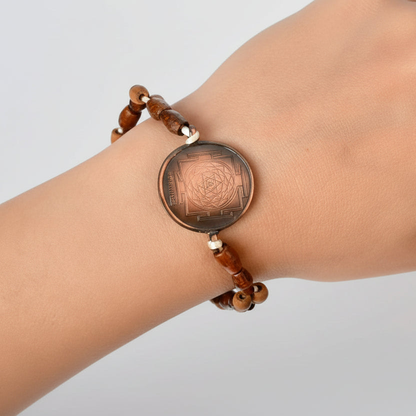 Lagna Yog Yantra Bracelet in Copper-With Adjustable Thread