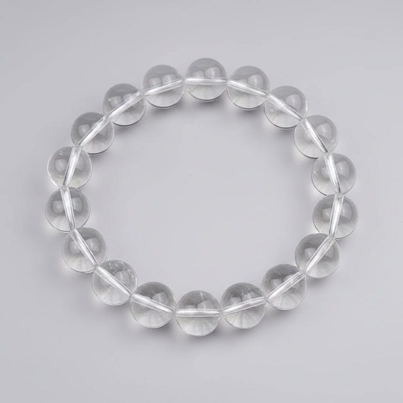 Round Sphatik Bracelet in Elastic-12 mm