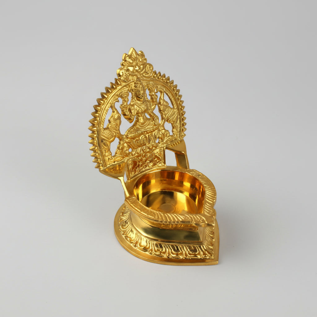 Aishwarya Laxmi Diya In Brass-Design I (Set of 2)