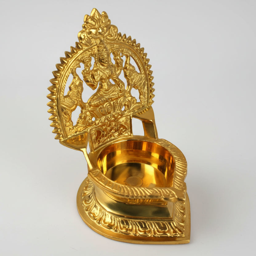 Aishwarya Laxmi Diya In Brass-Design II