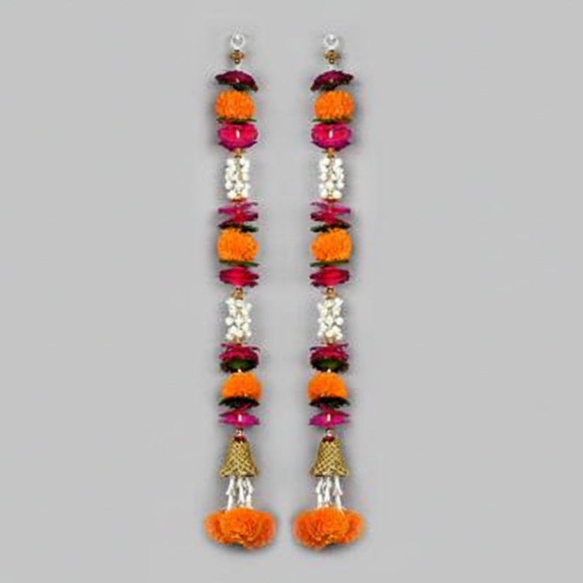 Mogra and Marigold Door Toran & Ladi Set For Diwali-Only Ladi (Set of 2)