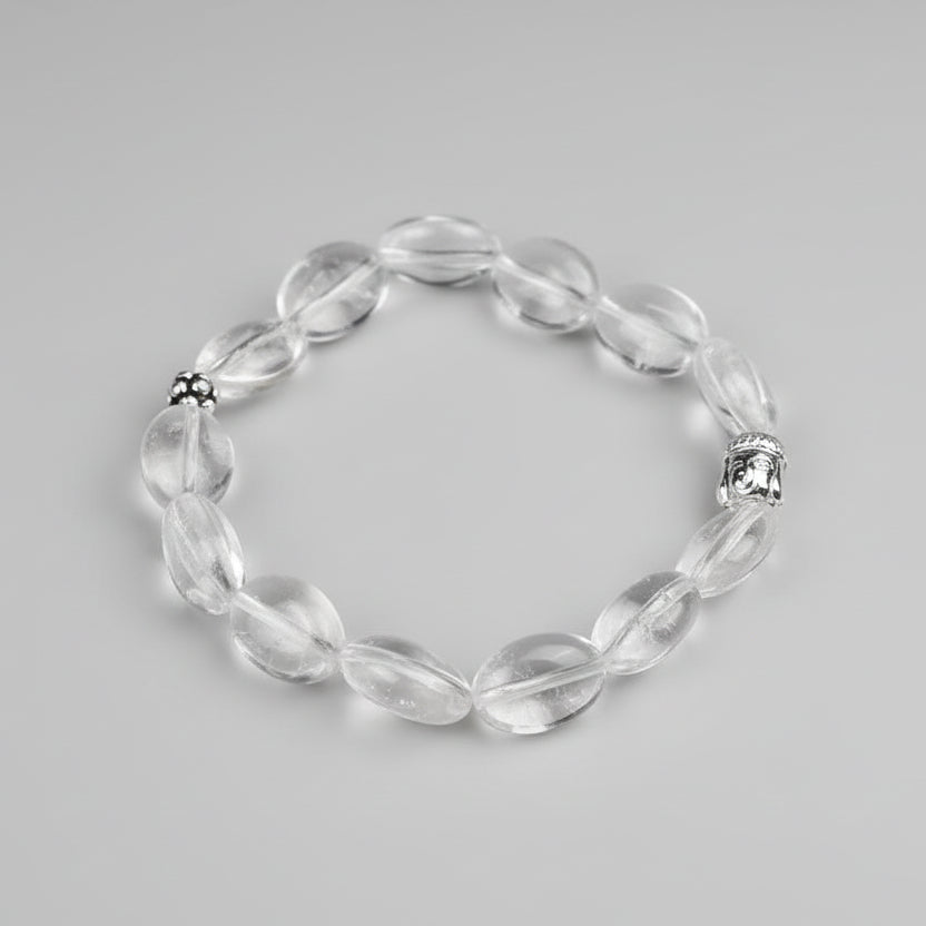 Oval Sphatik Bracelet in Elastic-Design I
