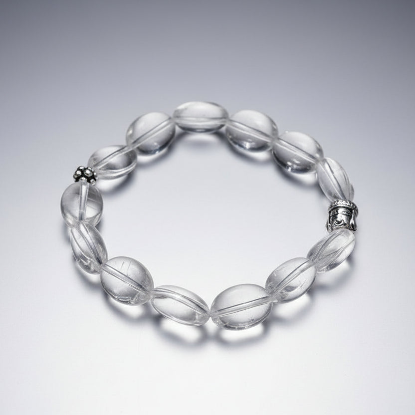 Oval Sphatik Bracelet in Elastic-Design II