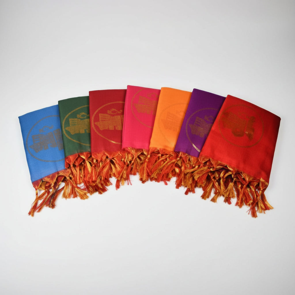 Jai Sri Ram Shawl in Art Silk-Pink