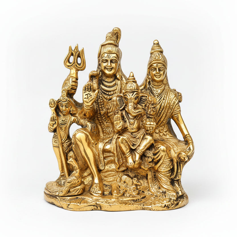 Shiva Parivaar Brass Statue
