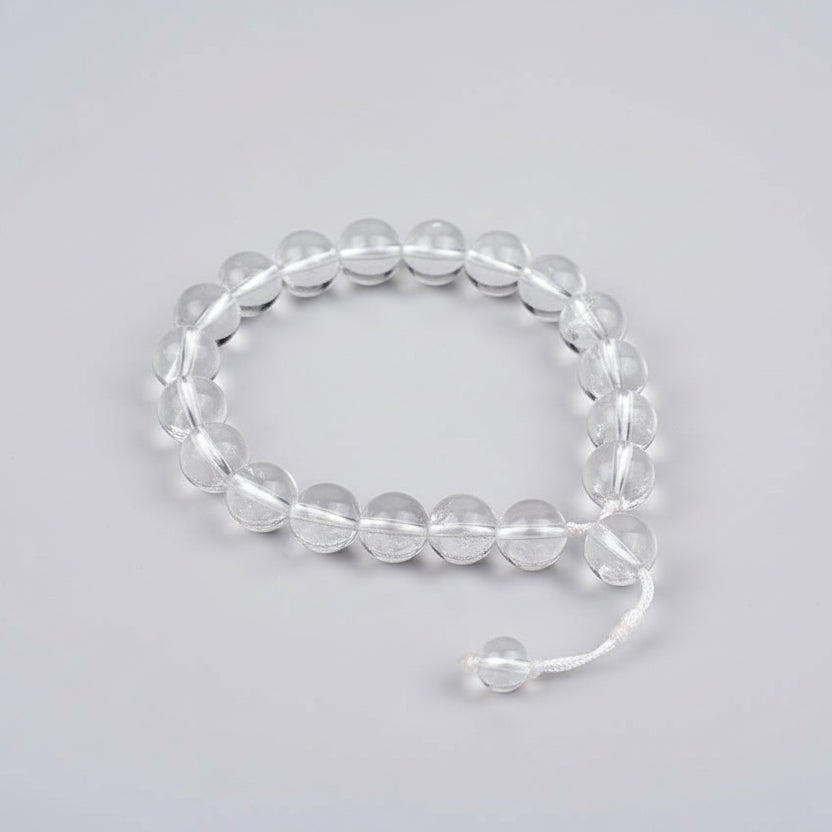 Round Sphatik Bracelet with Adjustable Thread-12 mm
