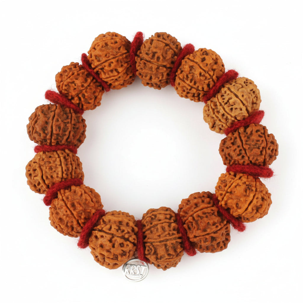 13 Mukhi Kamdev Bracelet-Collector-Woolen Spacers