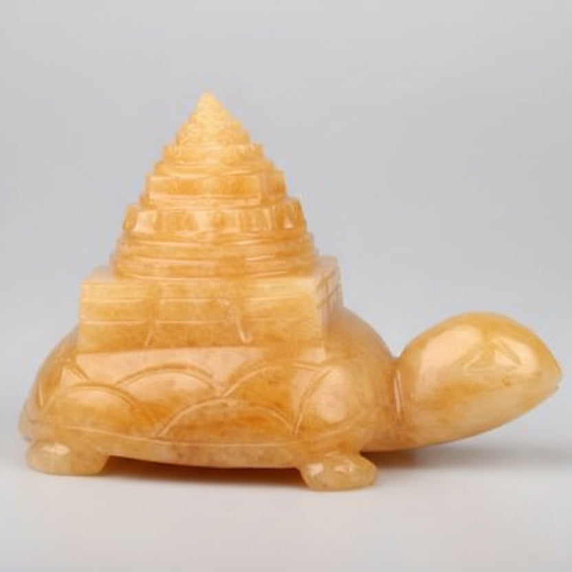 Kurma Shree Yantra in Yellow Jade 242 gms