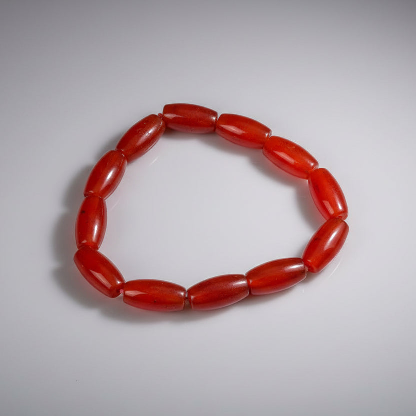 Red Carnelian drum Shape Bracelet (Design I)