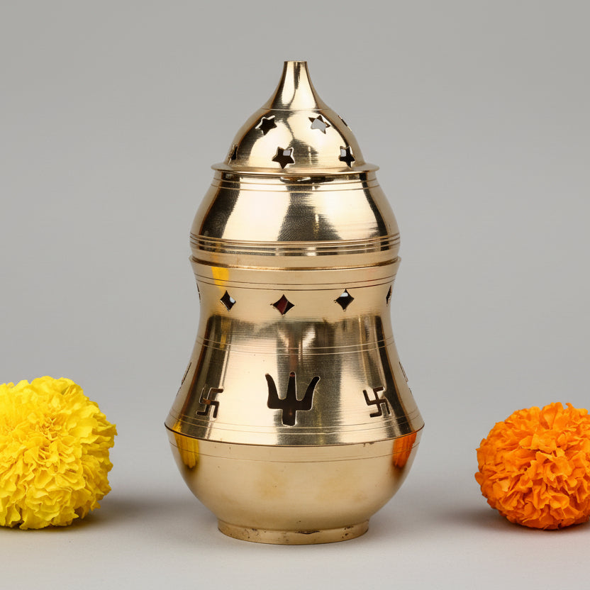 Brass Kapoor Dhoop & Diya Oil Lamp Holder