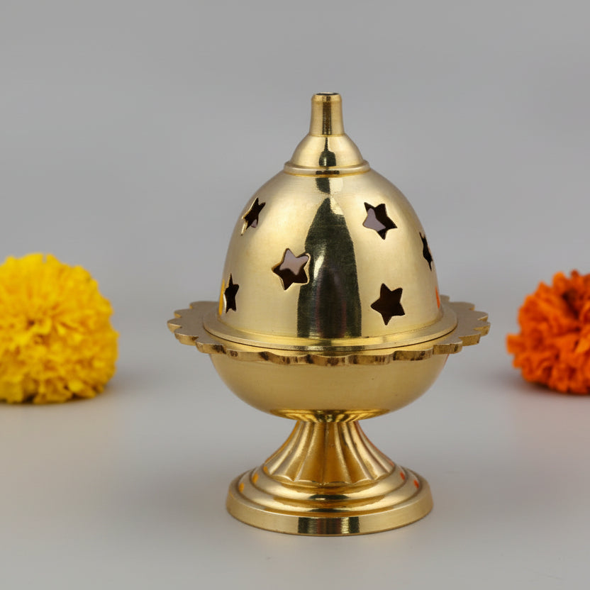 Brass Pineapple Shape Akhand Diya-Small