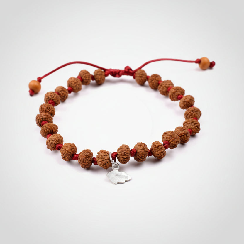 8 Mukhi Ganesha Bracelet From Java In Silk Thread-12 mm