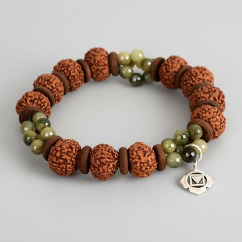 8 Mukhi Rudraksha and Cats Eye Bracelet