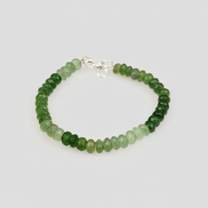 Serpentine Button Shape Faceted Bracelet