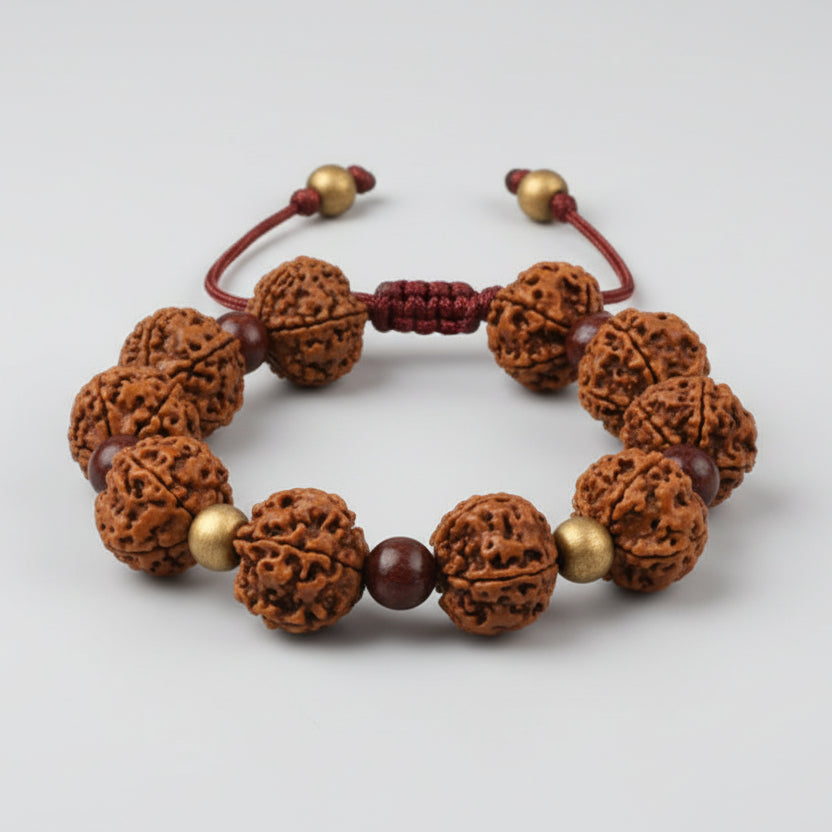 5 Mukhi Nepal Rudraksha Beads Bracelet - VIII