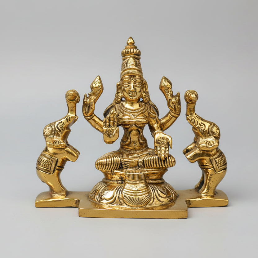 Gajalakshmi Brass Murti