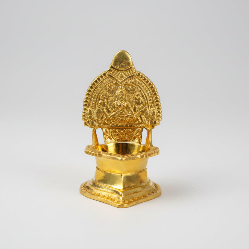 Dhanlaxmi Diya In Brass-One Piece