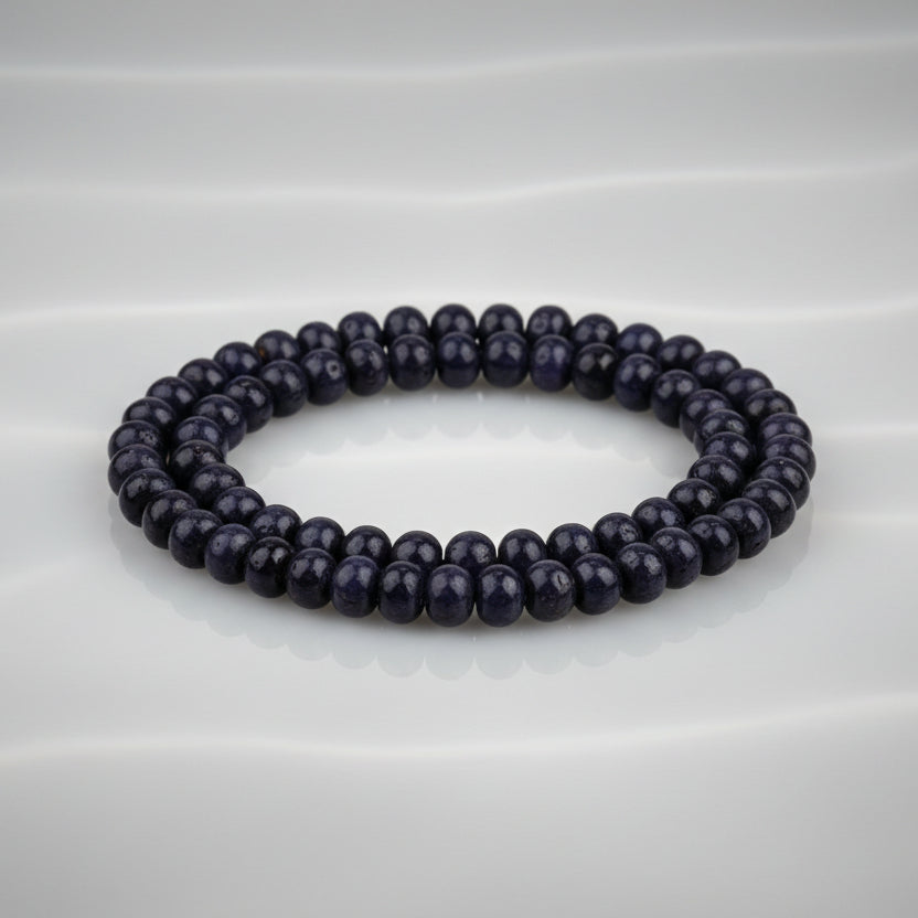 Blue Sapphire Necklace (Button Shaped) I