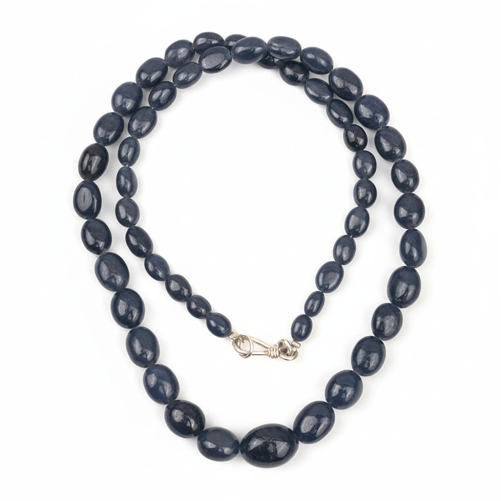 Blue Sapphire Oval Necklace (II)