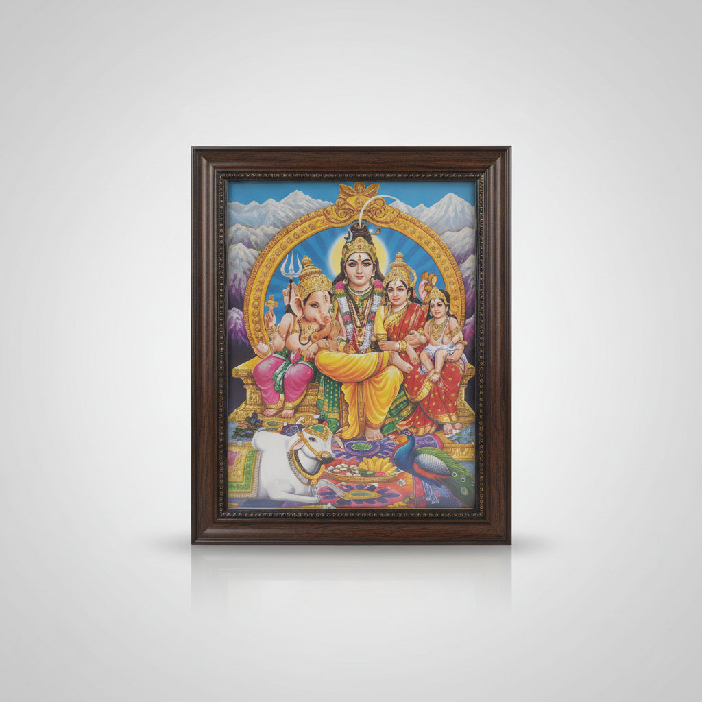Shiv Parivar Photo Medium I-With Frame II