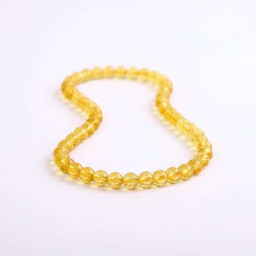 Citrine Mala Round Faceted Beads-6 mm-108+1 Beads