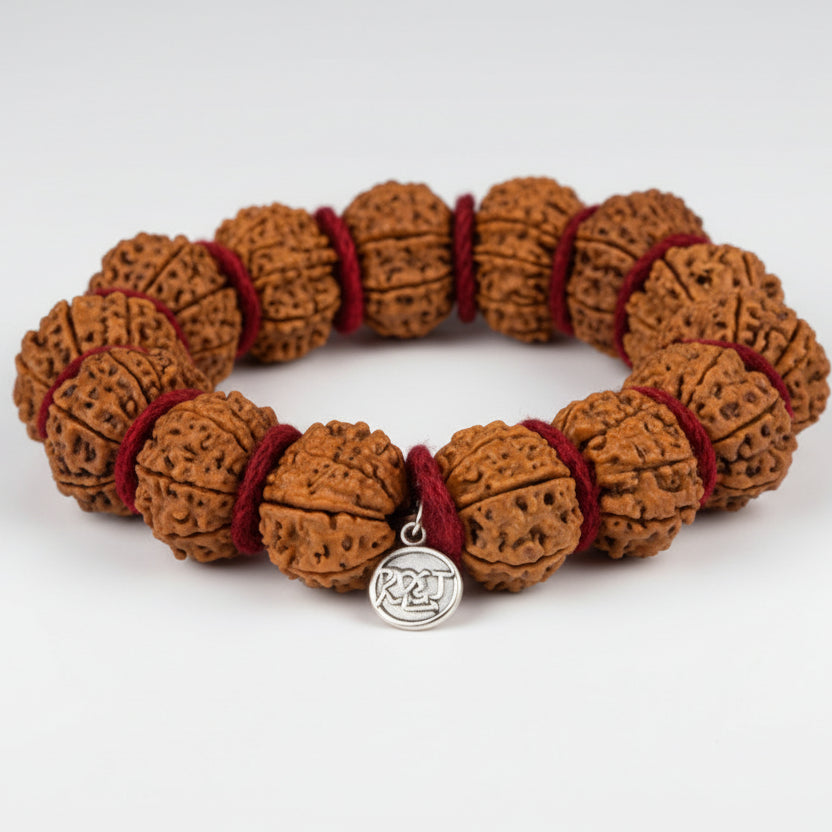 10 Mukhi Krishna Bracelet-Small-Woolen Spacers