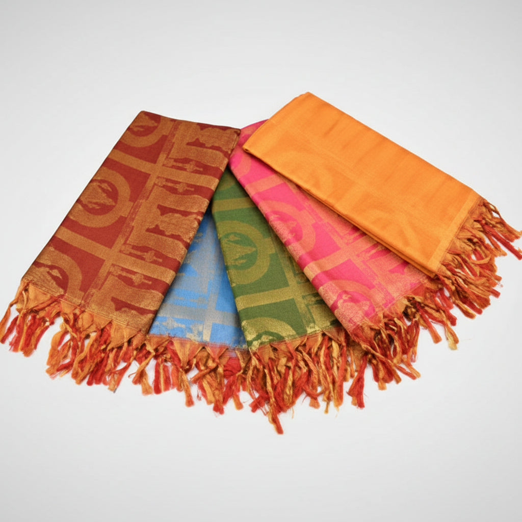 Jai Vasavi Shawl in Art Silk-Green