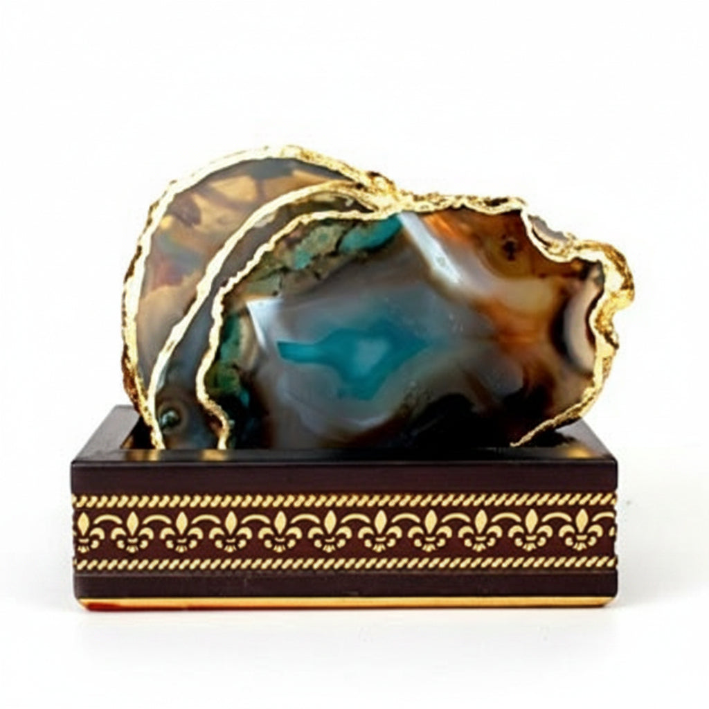Gemstone Coasters-Greenish Blue