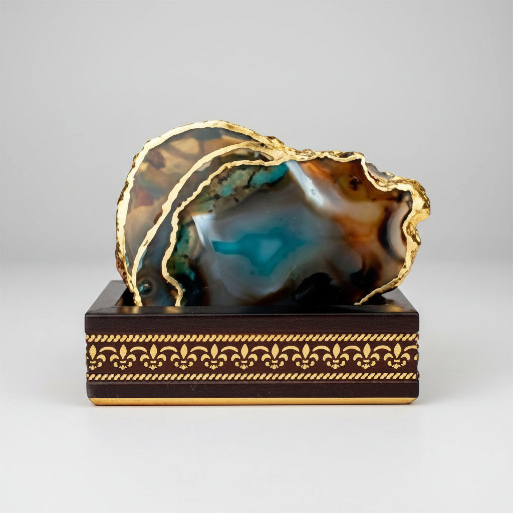 Gemstone Coasters-Blue