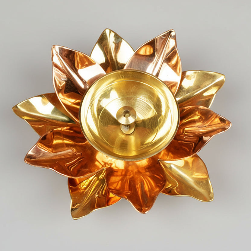 Laxmi Kamal Brass Diya-Large