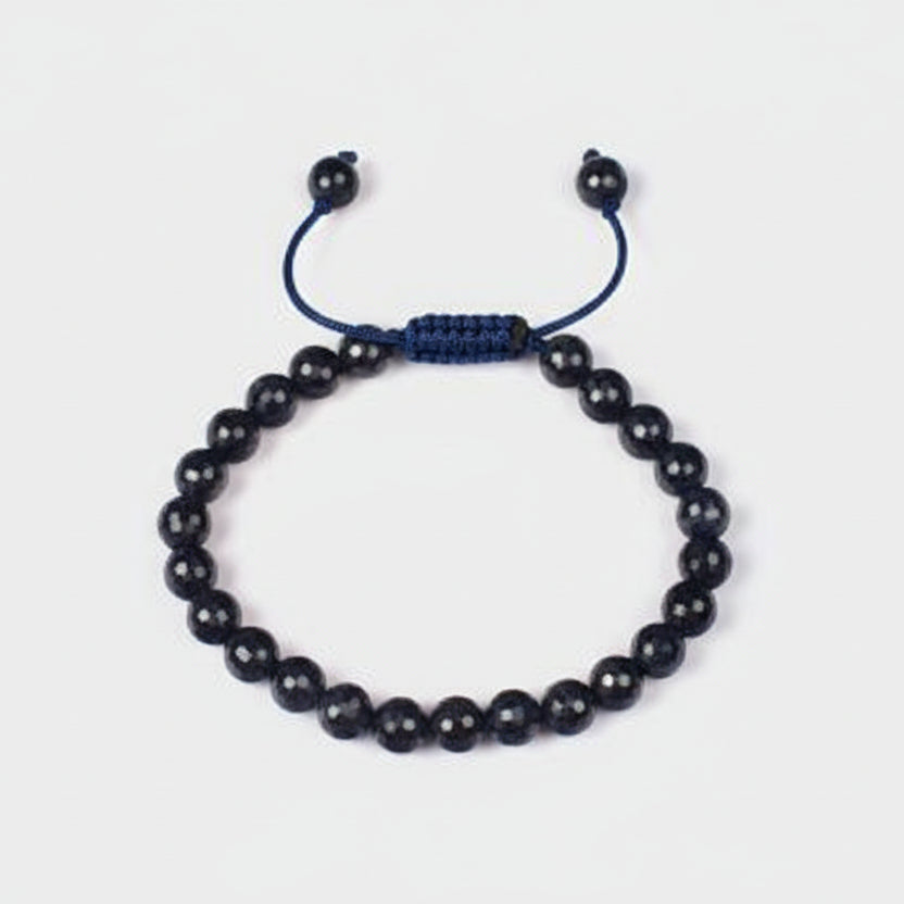 Blue Sapphire Faceted Bracelet (Round Shaped) I