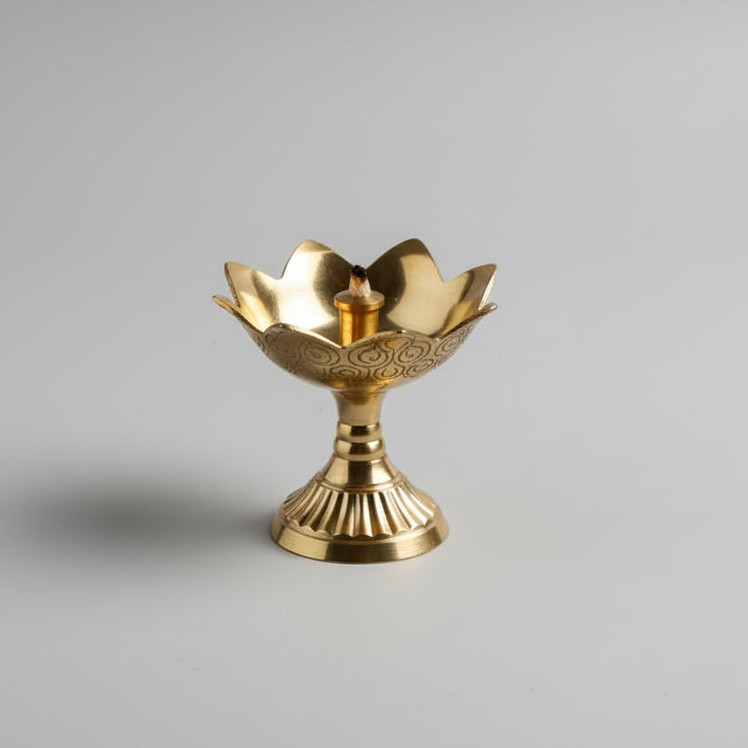 Brass Flower Diya