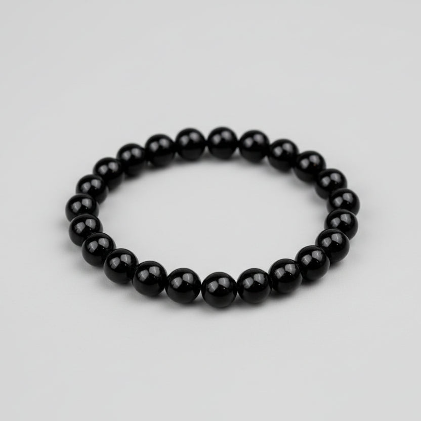 Black Tourmaline Bracelet (Design I)-10 mm