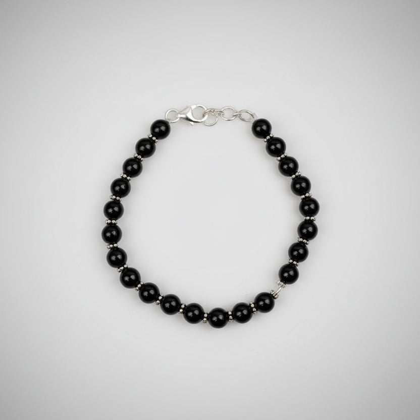 Black Tourmaline Bracelet (Design III)-10 mm