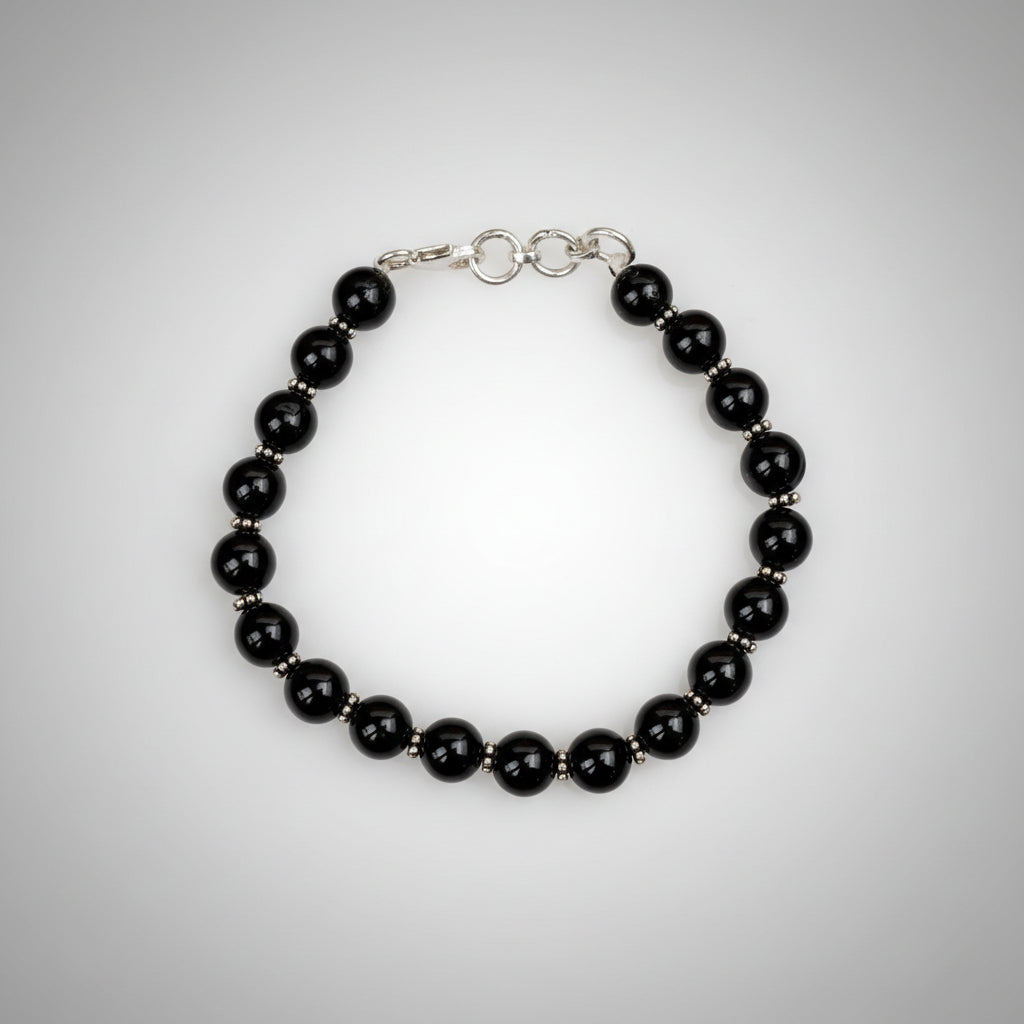 Black Tourmaline Bracelet (Design III)-10 mm