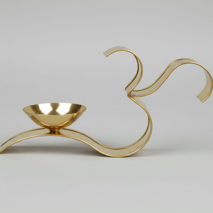 OM Design Brass Aarti Diya