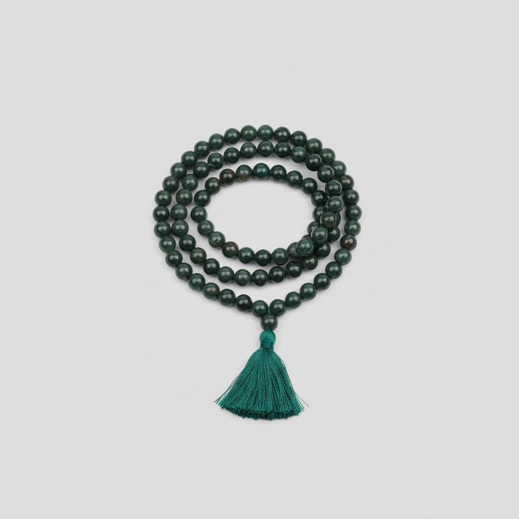Bloodstone Mala-72+1 Beads (Size: 8 mm)