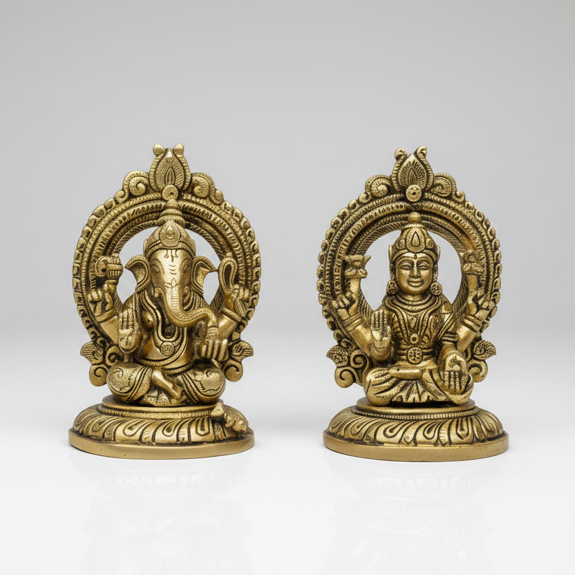 Lakshmi Ganesh Brass Statue