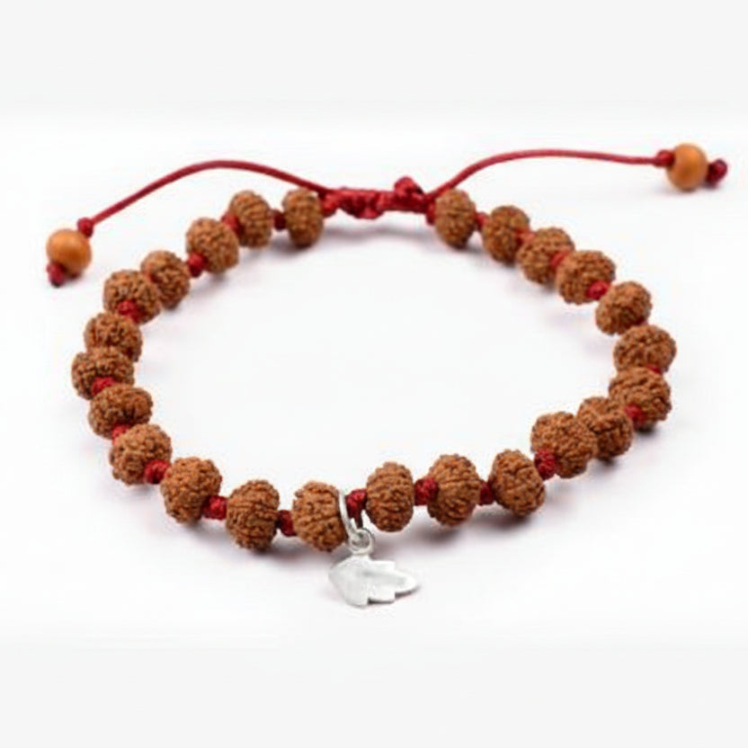 9 Mukhi Durga Shakti Bracelet From Java In Silk Thread-8 mm