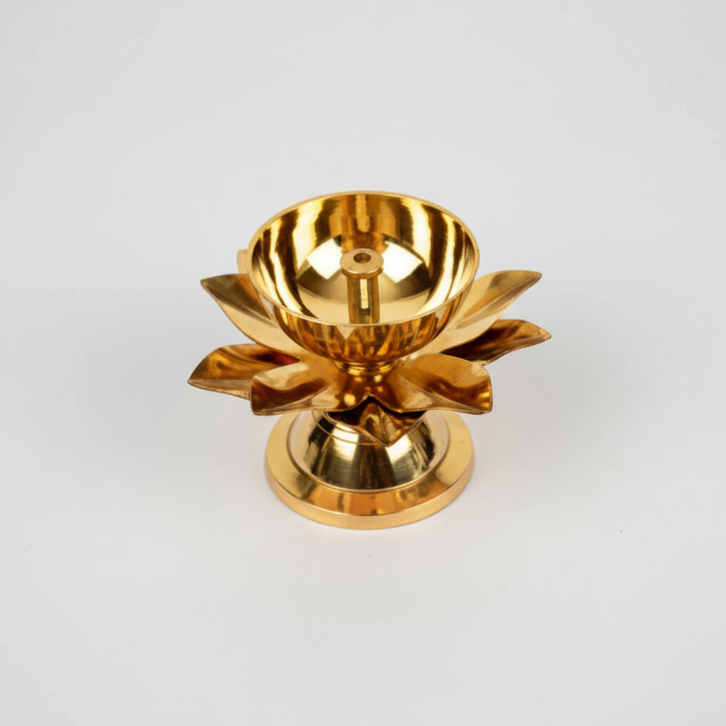 Flower Deepak Brass Diya