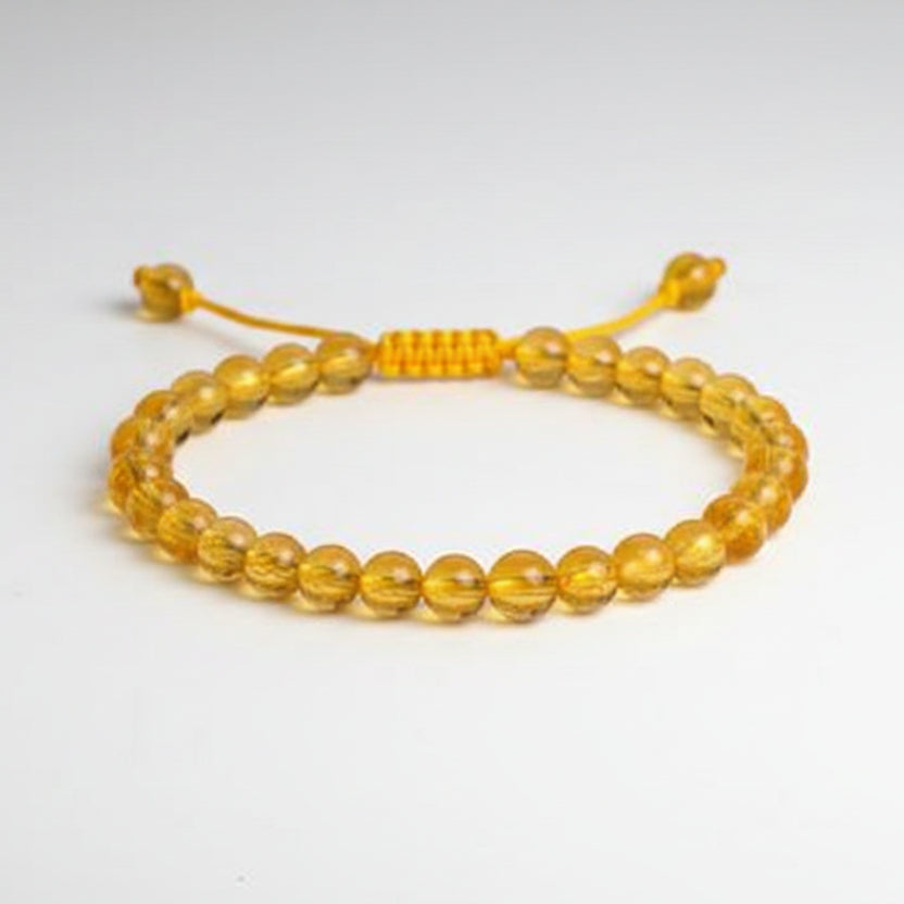 Citrine Bracelet (7 mm)-Thread