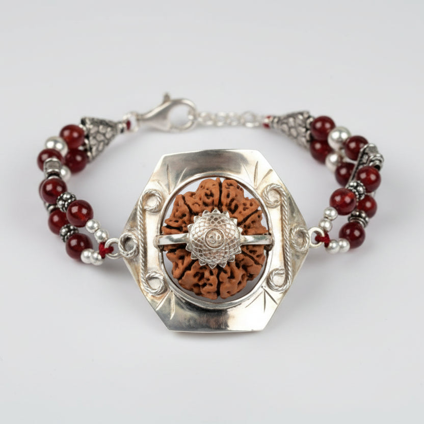9 Mukhi and Gomedh Bracelet