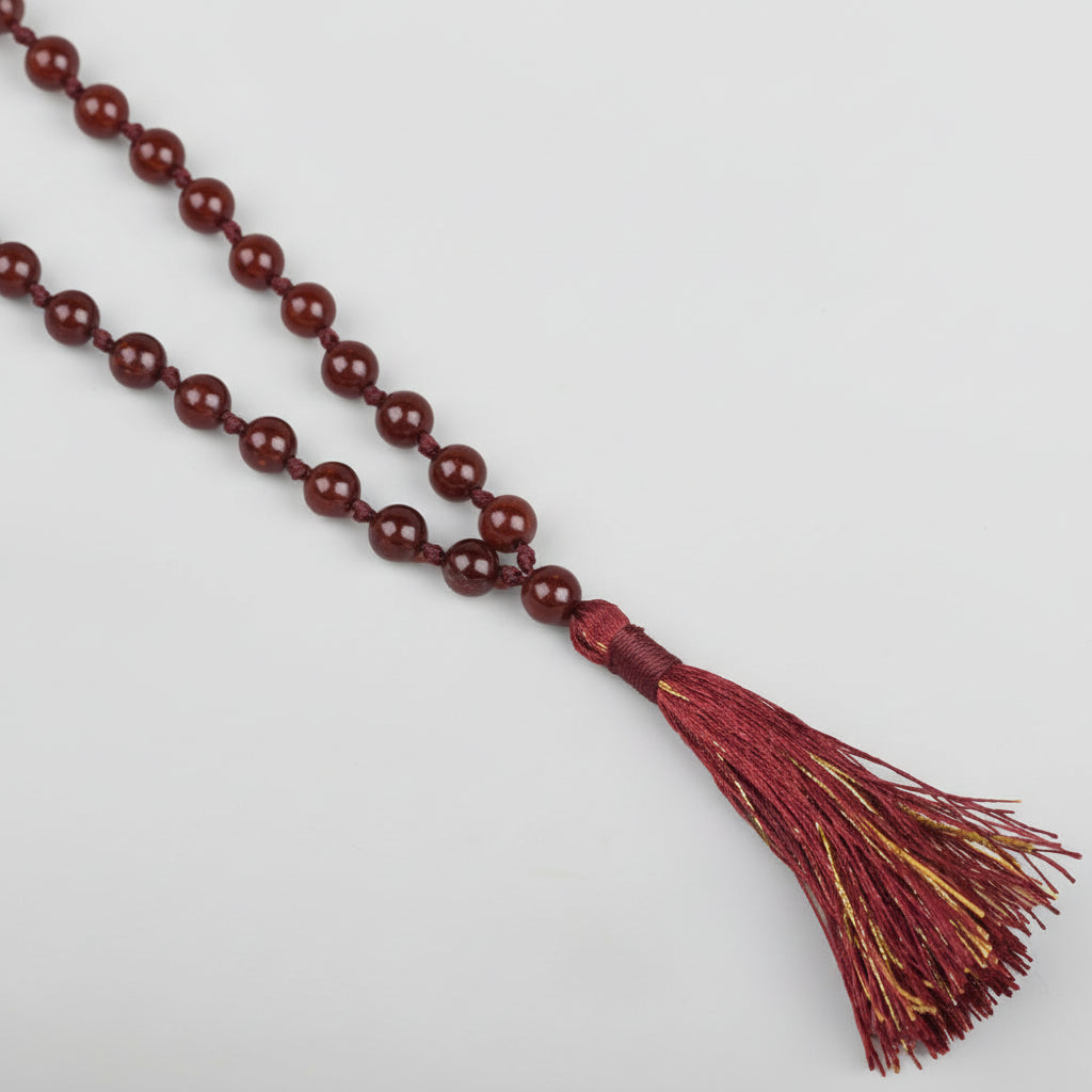 Natural Gomed Hessonite Mala-5 mm