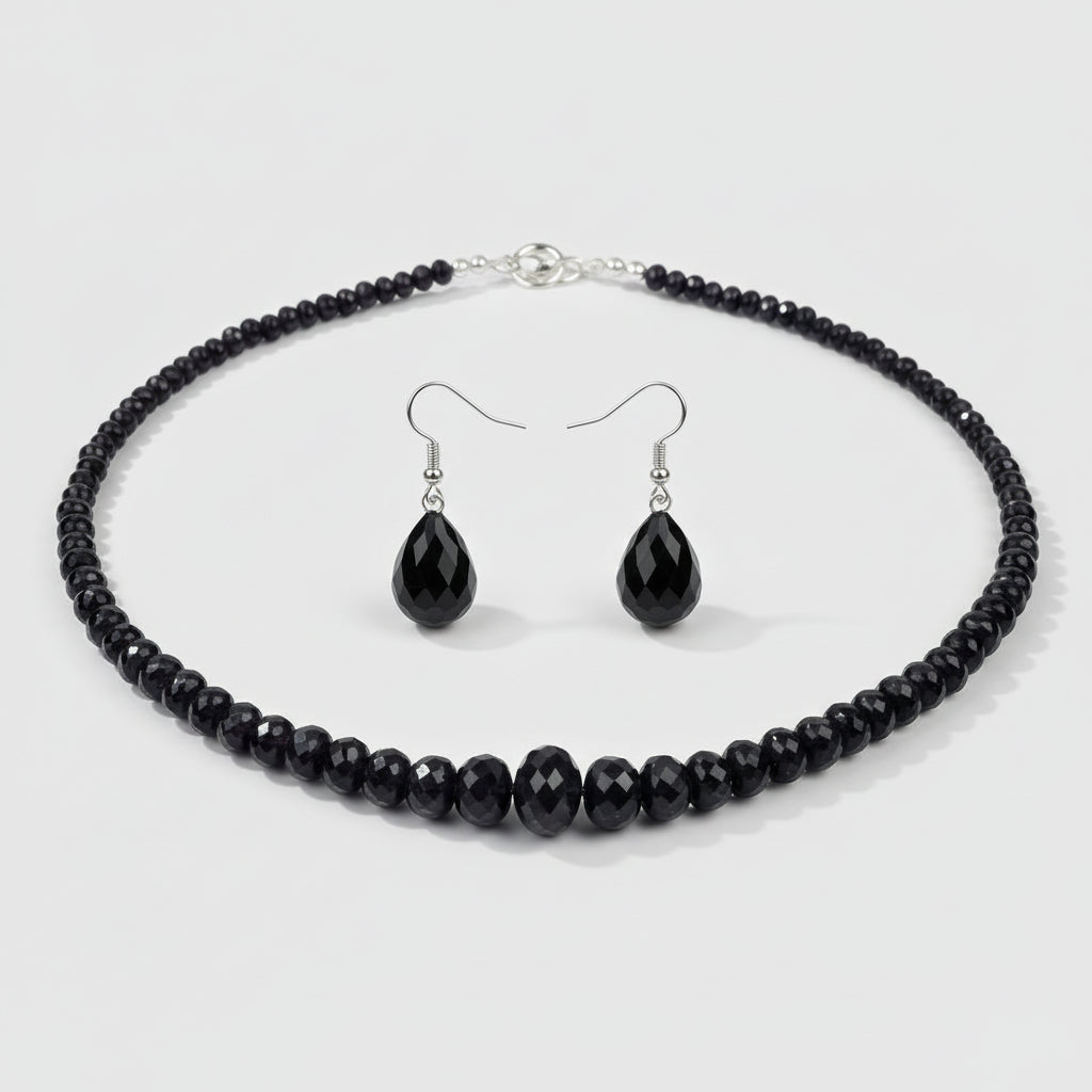 Blue Sapphire (Faceted Button Shape) Necklace-289 carats