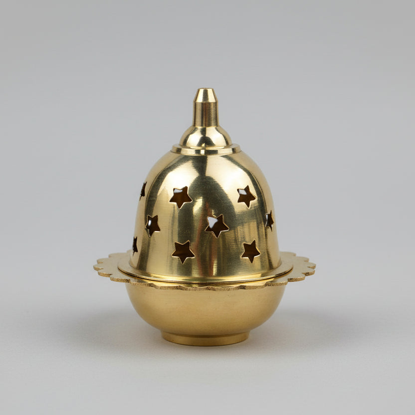 Brass Amar Diya with Cover-Small